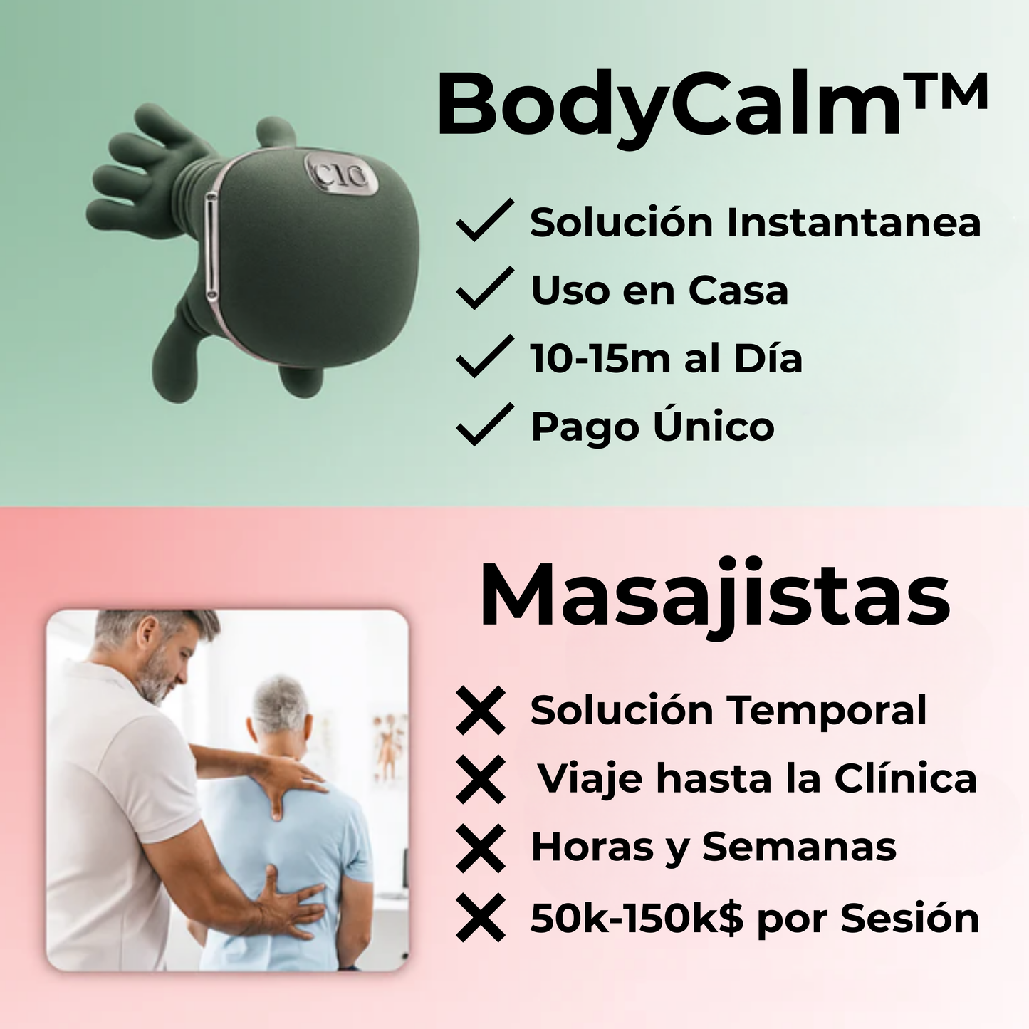 BodyCalm™ Pack Masaje, Alivio que no depende de turnos